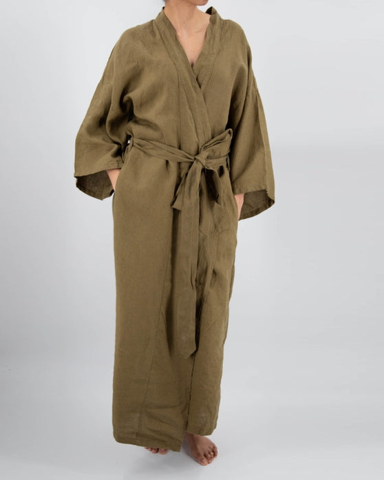 Full Length Linen Robe