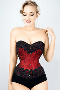 Burgundy Couture Satin Corset