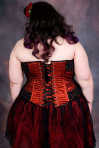 Burgundy Couture Satin Corset