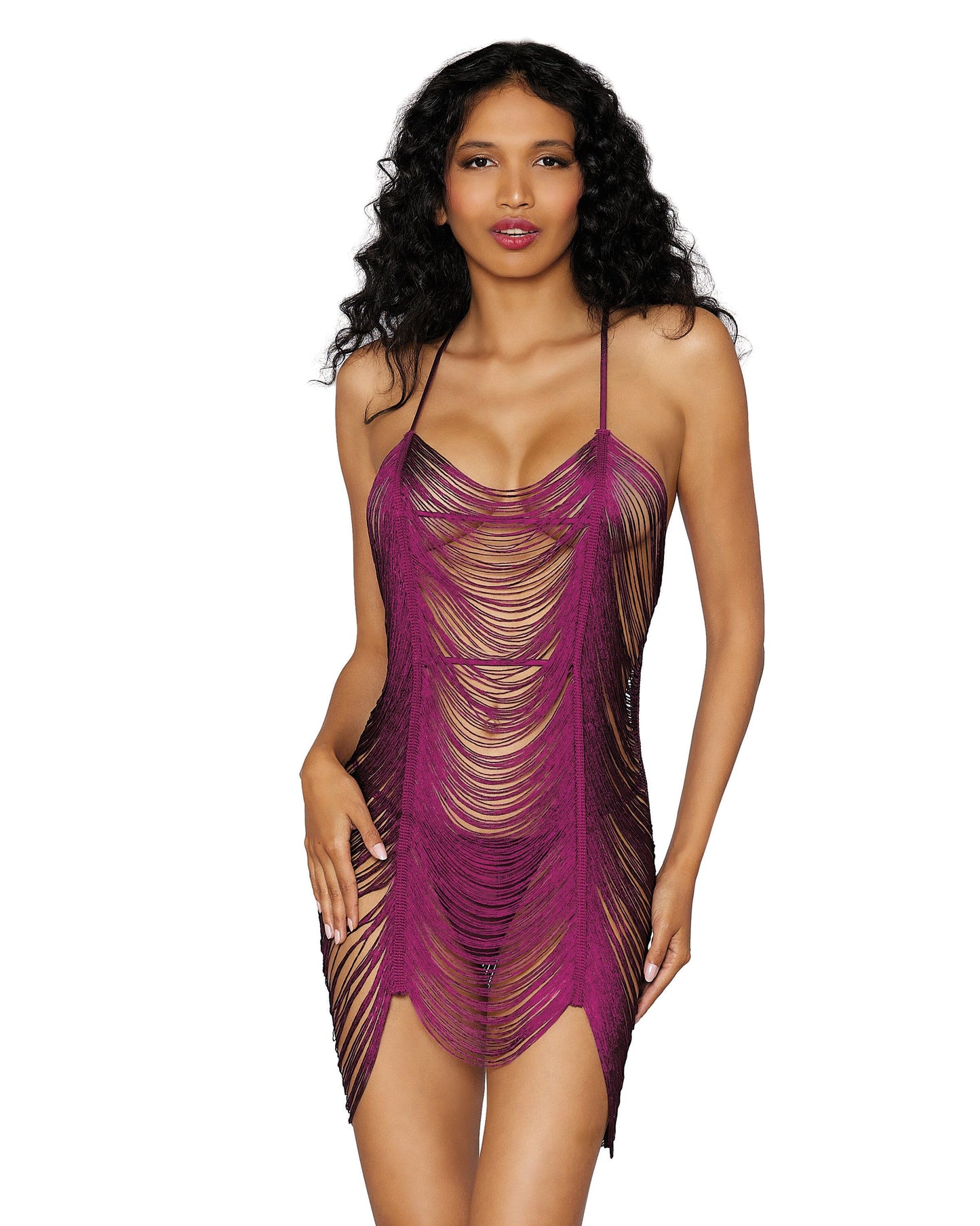 Fringed Chemise with G String