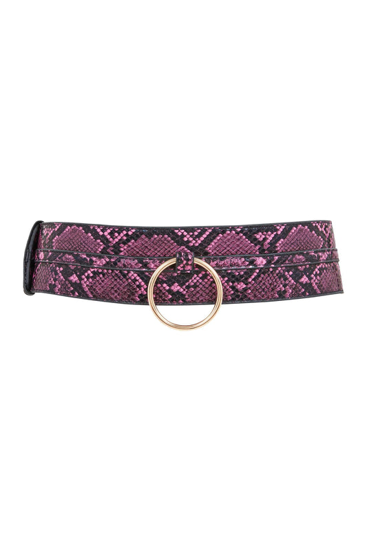 Ring Detail Purple Snake Belt